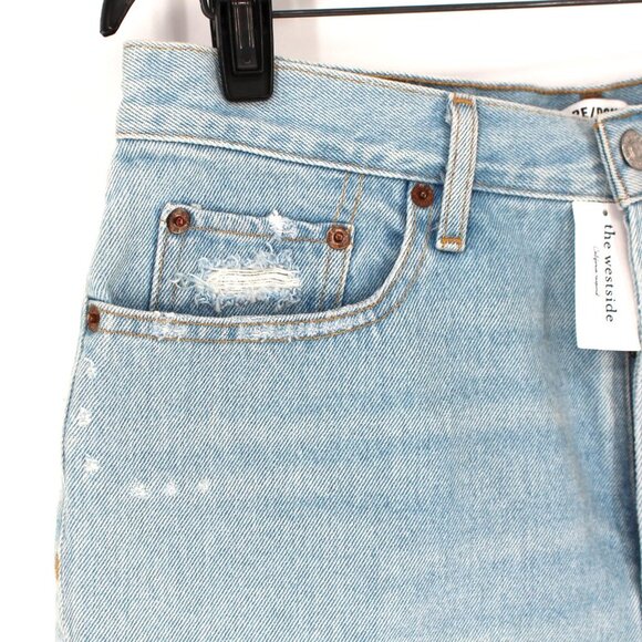 Re/Done | Shorts | Redone 7s High Rise Sim Fit Distressed Shorts Rigid ...